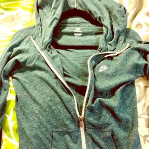 Nike Full Zip Hoodie - heathered green